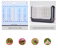 Piège à insectes électrique d'intérieur, tueur de moustiques, lampe UV, matériau ABS solide