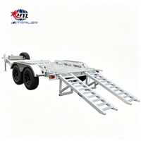 Remorque en aluminium à double essieu robuste pour mini-excavatrices ATM 4,5 tonnes, fournie par l'usine