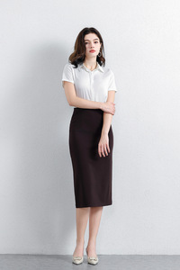 <span class=keywords><strong>Jupe</strong></span>-Robe Professionnelle de Mode Féminine Haut de Gamme, <span class=keywords><strong>Jupe</strong></span> Crayon <span class=keywords><strong>Droite</strong></span> Élégante pour Bureau, Coupe Ajustée Affaires, Longueur Mi-Mollet Décontractée - Product Image 4