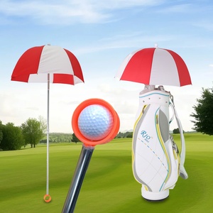 Windproof Golf Bag <b>Umbrella</b> with Golf Ball Picker and Customizable Rain Shield - Product Image 1