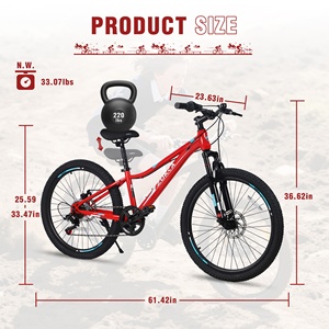 Bicicleta de Montaña ZUKKA con Cuadro de Acero de 20 Pulgadas para Niños y Niñas de 9 a 12 Años con 6 Velocidades - Product Image 3