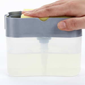 Distributeur de <span class=keywords><strong>savon</strong></span> mousse pour cuisine à double pompe, design moderne, support pour éponge et <span class=keywords><strong>porte</strong></span>-<span class=keywords><strong>savon</strong></span> à vaisselle – Meilleures ventes - Product Image 4