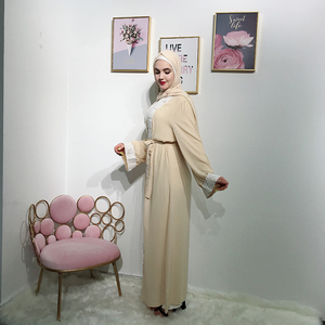 LSM020 Vert À Manches Longues Haute Qualité Femmes Dubaï <span class=keywords><strong>Abaya</strong></span> Robe Musulmane - Product Image 5