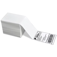 Étiquette d'expédition 4x6 de haute qualité, 100x150, autocollante thermique, blanche vierge, en accordéon, imperméable, avec lamination brillante, impression directe