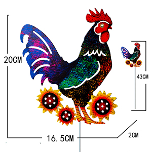 Décoration de <span class=keywords><strong>jardin</strong></span> <span class=keywords><strong>en</strong></span> forme de coq <span class=keywords><strong>en</strong></span> fer à enfouir dans le sol pour pot de fleurs, idéale pour la maison, le <span class=keywords><strong>jardin</strong></span> et les fêtes - Product Image 2