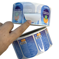 Autocollants adhésifs personnalisés pour savon liquide à mains, étiquettes d'emballage imperméables pour bouteilles, étiquettes transparentes d'emballage de désinfectant pour les mains