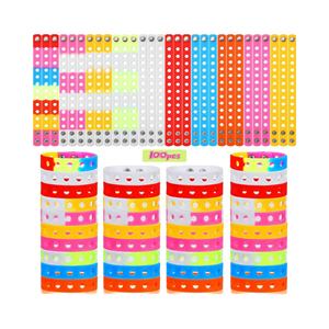 Pulseras de Silicona Ajustables de Alta Calidad al por Mayor, Pulseras Coloridas con Orificios para Natación - Product Image 1