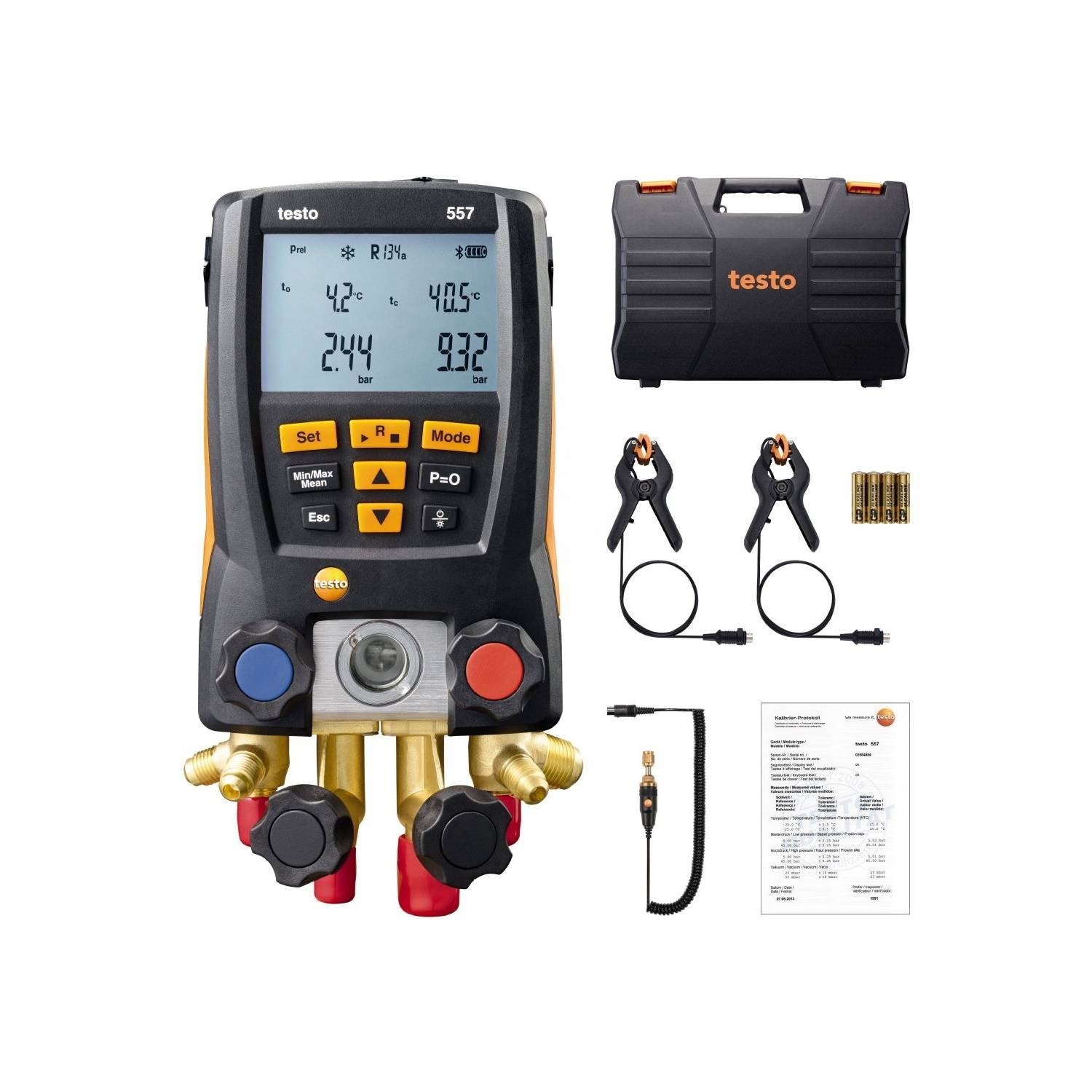 Quick, precise measurement testo 557 4-way digital manifold manometer with connection to smartphone