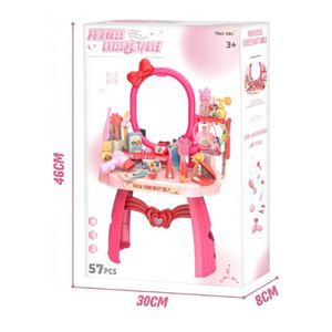 EPT 57-teiliges Rosa Spielzeug-Schminkset für Kinder Prinzessinnen-Schminktisch mit Krone für Mädchen - Product Image 3