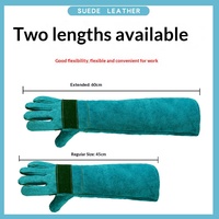 Gants de sécurité durables en cuir de vache épais, anti-morsures, anti-griffures, pour l'entraînement et la manipulation des chiens et des chats, toutes saisons, modèle PC6