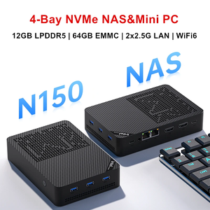 Topton มินิพีซี NAS 4 ช่องใส่ฮาร์ดดิสก์ Intel N150 รองรับ 4*M.2 NVMe SSD  หน่วยความจำ 12GB DDR5 64GB EMMC  พอร์ต LAN 2*2.5G ชิป I226-V  รองรับจอภาพ 3x4K UHD  คอมพิวเตอร์ไฟร์วอลล์  WiFi6 - Product Image 3