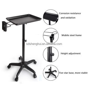 Carrito de Peluquería Metálico para Salón de Belleza, Bandeja de Aluminio Ajustable para Herramientas de Spa - Product Image 6