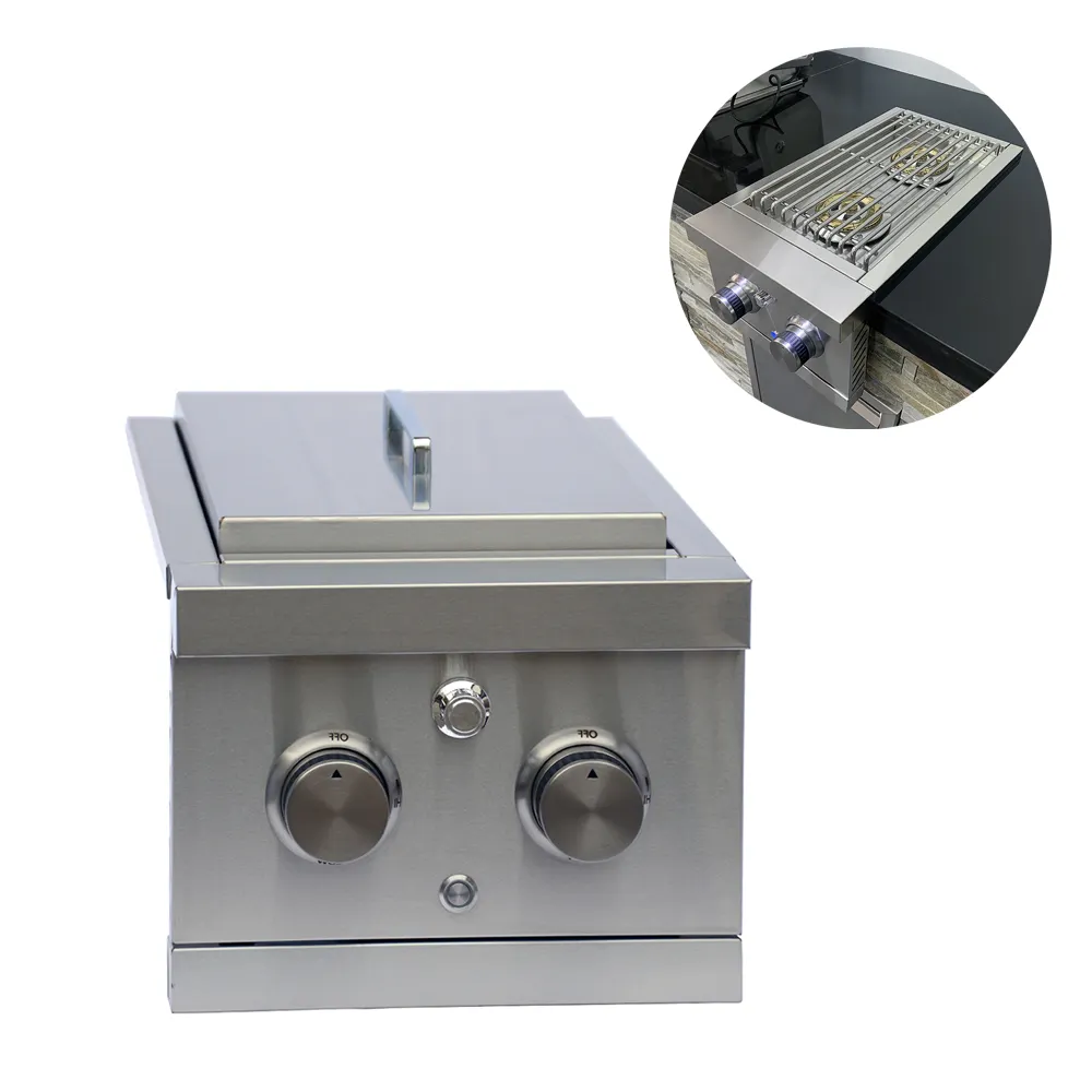 Outdoor Kitchen Stainless 304 Natural Gas Grill Side Burner Made In China