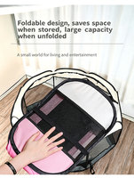 Parc pour animaux de compagnie pliable en tissu Oxford |   Clôture portable et respirante pour animaux de compagnie |   Tente de jeu pour animaux de compagnie au design moderne et durable, prix d'usine