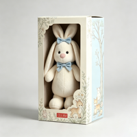 Boîte en carton pliable personnalisée avec fenêtre pour cadeaux de poupées, grand emballage, boîte à jouets pour enfants