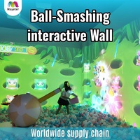 Système de jeu interactif mural Mayeter Commercial Immersive Ball Smashing Projection Game System pour aire de jeux intérieure, centre de jeux pour enfants, 60+