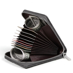 RFID Zipper Multi-slot Card <b>Holder</b> Casual Men's Organ Short Wallets PU Camouflage Leather Business <b>ID</b> Credit Card Case Package - Product Image 2