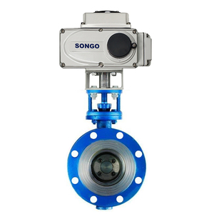 SONGO DN50 2 pulgadas doble falange WCB el sello brida válvula de mariposa eléctrica con motorizado actuador - Product Image 2