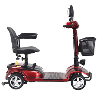Scooter électrique pliable à 4 roues, très vendu, pour personnes âgées, moteur sans balais 24V350W, cadre en alliage d'aluminium, capacité de charge de 150 kg