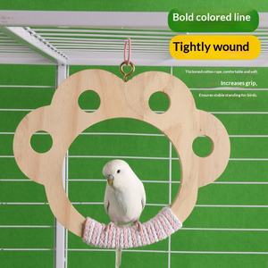 <span class=keywords><strong>Jouet</strong></span> <span class=keywords><strong>pour</strong></span> <span class=keywords><strong>perroquet</strong></span> Old Man Du : Perchoir à balançoire en bois massif avec clochette, <span class=keywords><strong>pour</strong></span> le nettoyage des griffes et du bec, et <span class=keywords><strong>pour</strong></span> le repos et le jeu des petits oiseaux. - Product Image 3