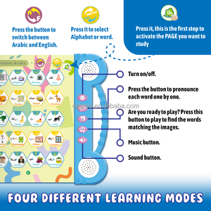 ELETREE Livre électronique <span class=keywords><strong>pour</strong></span> enfant arabe islamique bilingue <span class=keywords><strong>français</strong></span>-arabe, livre sonore phonétique, Coran, jouets éducatifs - Product Image 6