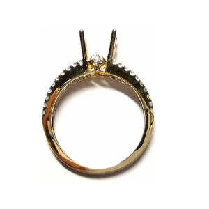 Hot Sales Special Design Perfect 18K Yellow Gold 100% Natural Diamond Fine Jewelry Engagement Semi Mounting Rings for Lady - Product Image 3