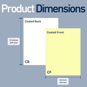 Carbonless giấy hóa đơn hình thức rvs một phần <span class=keywords><strong>PRE</strong></span>-COLLATED 8.5 "x 11" 1 ream CF Canary/CB trắng-lý tưởng cho laser & máy in kỹ thuật số - Product Image 4