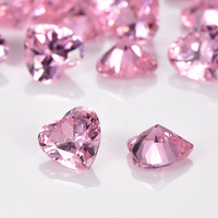 Pierre Cz synthétique diamant rose taillé brillant 6mm pierres précieuses en vrac pierres de zircone cubique en vrac pour faire des bijoux à bricoler soi-même pendentif