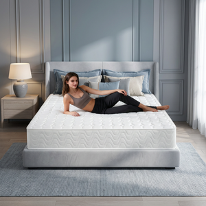 Mattress in a <b>Box</b> Pocket Spring <b>Double</b> <b>Bed</b> Low Price High Quality Modern Durable Bedroom Villa Polyester Knitted Fabric - Product Image 1
