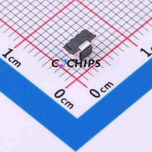 HX TS34CA 160gf Tactile Switch SMD-3P,3.7x3mm Switch Single Pole Single Throw Square Button 1.6N Horizontal Mount - Product Image 2