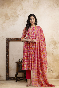 Kurta en coton cambre pour femme, col rond, fente en V, douce, respirante, tenue décontractée ethnique, élégante pour le quotidien, mode féminine - Product Image 2
