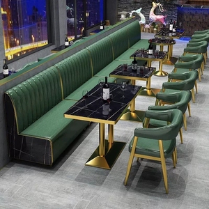 Ensembles de meubles de <span class=keywords><strong>restaurant</strong></span> au design moderne, comprenant des bancs en cuir d'<span class=keywords><strong>occasion</strong></span> et des tables à manger, adaptés aux restaurants. - Product Image 1