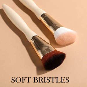 Magnifique ensemble de pinceaux de maquillage beige de <span class=keywords><strong>9</strong></span> pièces duvet synthétique de haute qualité vente en gros d'outils de beauté de couleur chaude fond de teint ombre à paupières - Product Image 4