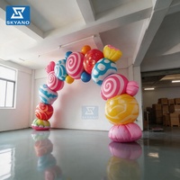 Arche gonflable en forme de bonbon avec logo personnalisé, décoration pour événements commerciaux et fêtes foraines