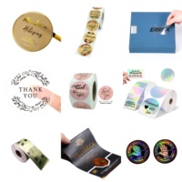 Étiquettes d'emballage en rouleau adhésives en PET holographique personnalisées avec logo imprimé, estampage à chaud et impression couleur pour fruits