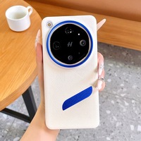 Étui de téléphone en similicuir contrasté pour OPPO Find X9 X8 X7 X9 Ultra X8S, coque de protection de l'objectif avec dissipation thermique