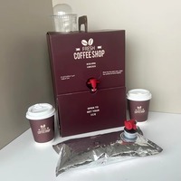 Boîte à café jetable en carton ondulé kraft écologique, personnalisable avec logo, 1L, 2L, 3L, durable, pour café et eau, vente en gros