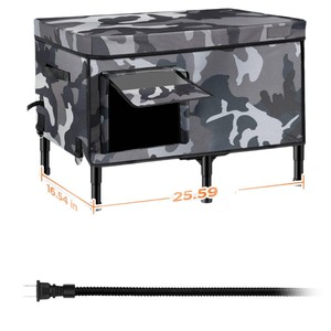 שטח גדול מוצק ידידותי לסביבה חיצונית עם חימום כרית חימום חורף עונת גשם-הוכחה לחות עבור כלבים תועה - Product Image 5