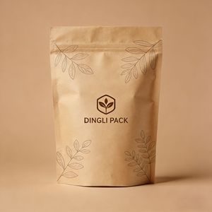Custom Design Moisture Proof Kraft Paper <b>Bag</b> Plastic Stand up Zipper for Nuts and Snacks Powder Packaging - Product Image 2