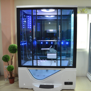 Cabine de <span class=keywords><strong>douche</strong></span> <span class=keywords><strong>à</strong></span> vapeur hydromassante avec radio FM <span class=keywords><strong>italienne</strong></span> de <span class=keywords><strong>grande</strong></span> taille et bon marché Constar avec baignoire - Product Image 2