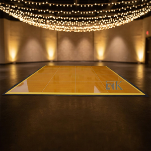 Plancher de danse extérieur en bois de poirier jaune pour événements, installation rapide - Product Image 2
