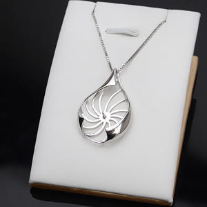 Base para Colgante de Plata S925 para Perlas de 10-14 mm, Accesorios de Joyería DIY con Cuentas Incrustadas, Diseño Semi-Acabado 855 - Product Image 2