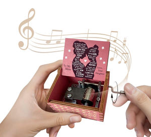 Caja Musical <span class=keywords><strong>de</strong></span> Madera con Manivela, con Sonido <span class=keywords><strong>de</strong></span> 30 Segundos, Estilo Moderno, para el Día <span class=keywords><strong>de</strong></span> <span class=keywords><strong>la</strong></span> <span class=keywords><strong>Madre</strong></span> o Navidad, con <span class=keywords><strong>la</strong></span> Frase 'I for You Mom You Are My Sunshine' - Product Image 6