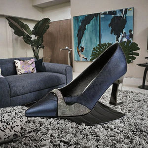 Zapatos de Tacón Alto y Grueso para Mujer, Cómodos, Suaves, con Diseño de Leopardo y Diamantes Brillantes, para el Trabajo, Marca YT Fashion - Product Image 3