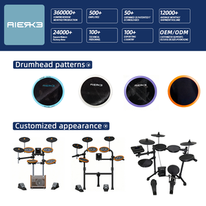 <span class=keywords><strong>Batterie</strong></span> électronique Aierke DD08 de qualité professionnelle, portable, pour la pratique à domicile, surface nette, <span class=keywords><strong>batterie</strong></span> silencieuse - Product Image 4