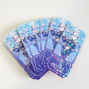 Diseño múltiple Impresión de logotipo personalizado Tarjetas de acabado de vidrio roto holográfico Tarjetas de boleto de regalo de forma de troquelado impresas de doble cara - Product Image 4