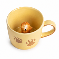 Mug en céramique, design mignon de dessin animé, compatible micro-ondes et lave-vaisselle, cadeau de fête ou d'anniversaire pour le café/le thé au lait