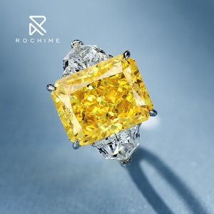 Anillo Rochime de Lujo con Gema Amarilla, Diamantes CZ, Plata 925, Baño de Rodio, Circonita, Joyería Fina para Mujer - Product Image 3