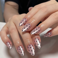 Uñas Postizas Elegantes con Punta Francesa, Solución Integral OEM ODM, Resistentes a Impactos, Alta Flexibilidad, Kit de Accesorios, Venta al Por Mayor