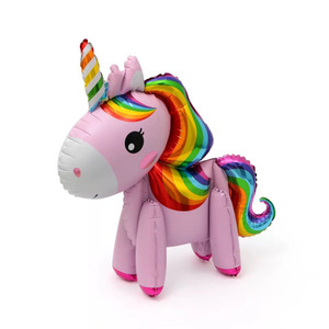 Carino meraviglioso giocattolo per bambini palloncino gonfiabile 3D unicorn stagnola palloncino - Product Image 5